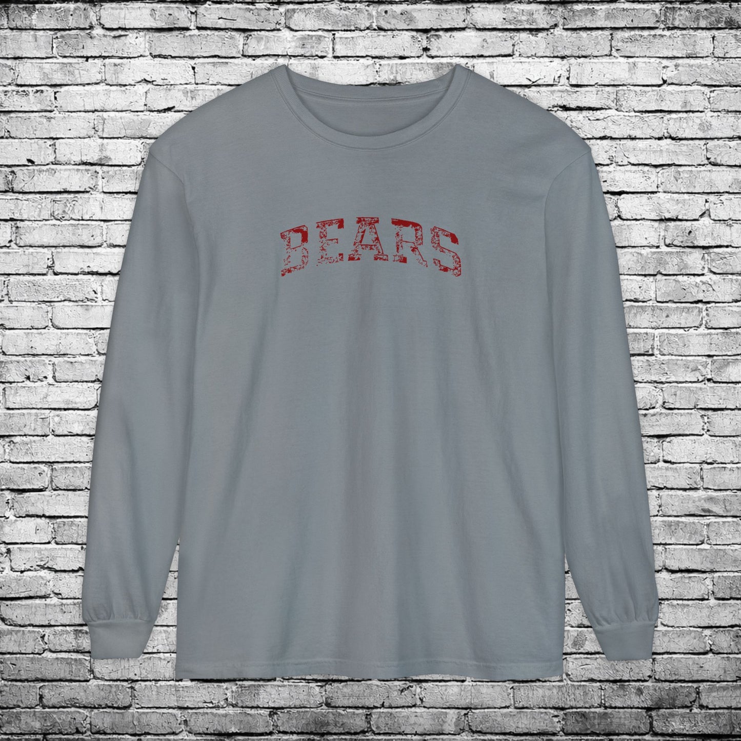 Chittenango Distressed Bears Long Sleeve T - Comfort Colors Brand