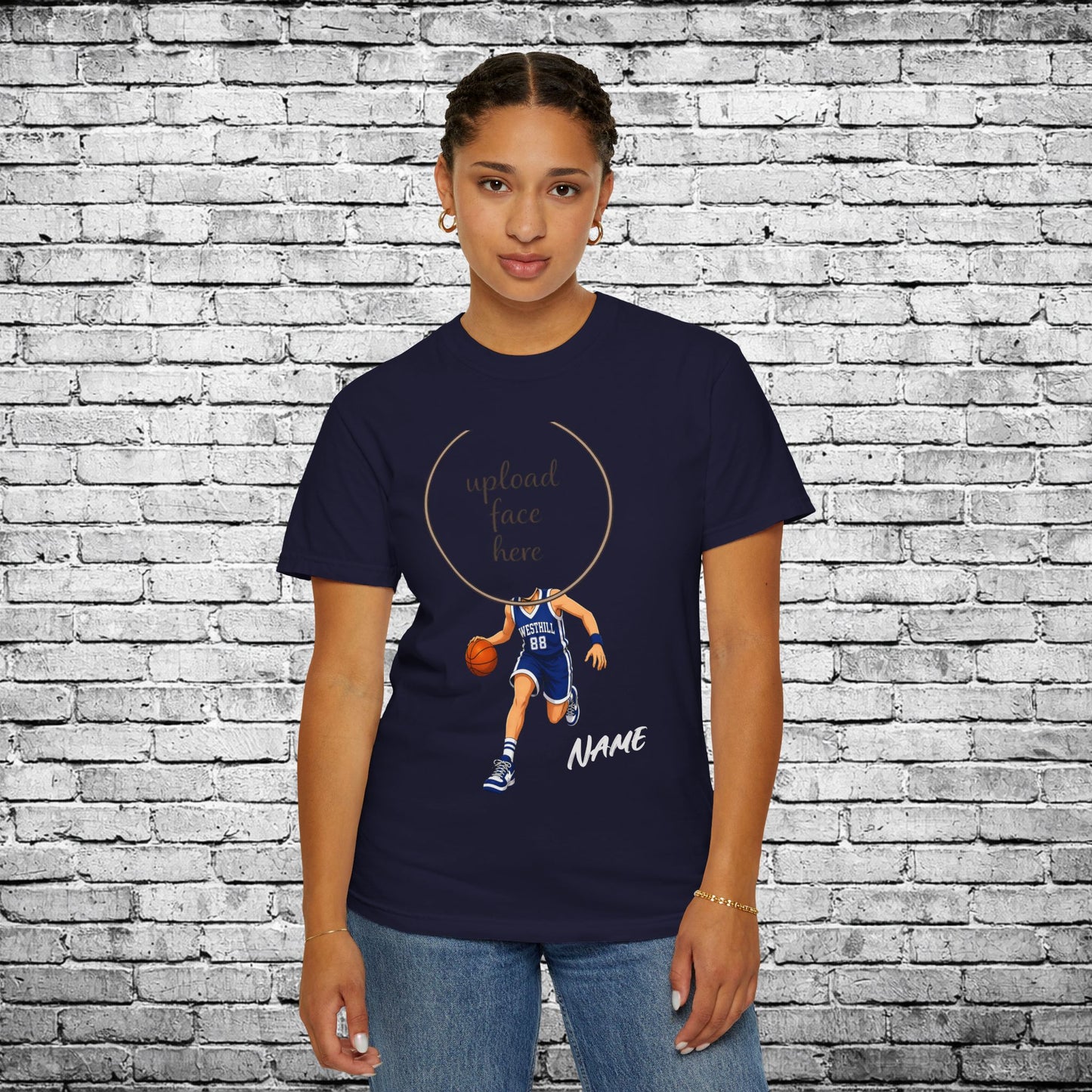 Westhill Basketball (Female) Custom Caricature T - Comfort Colors Brand