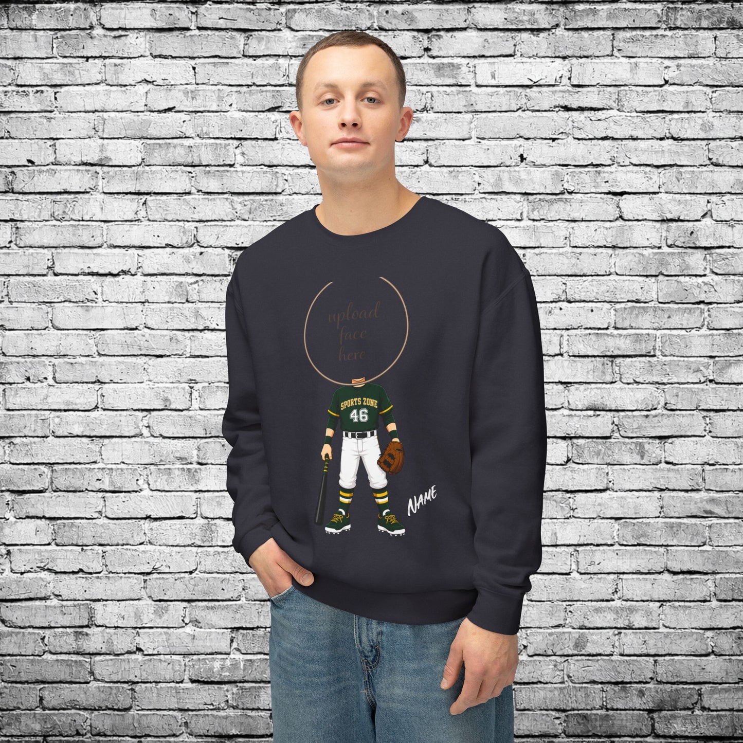 Sports Zone Custom Caricature Crewneck Sweatshirt - Comfort Colors