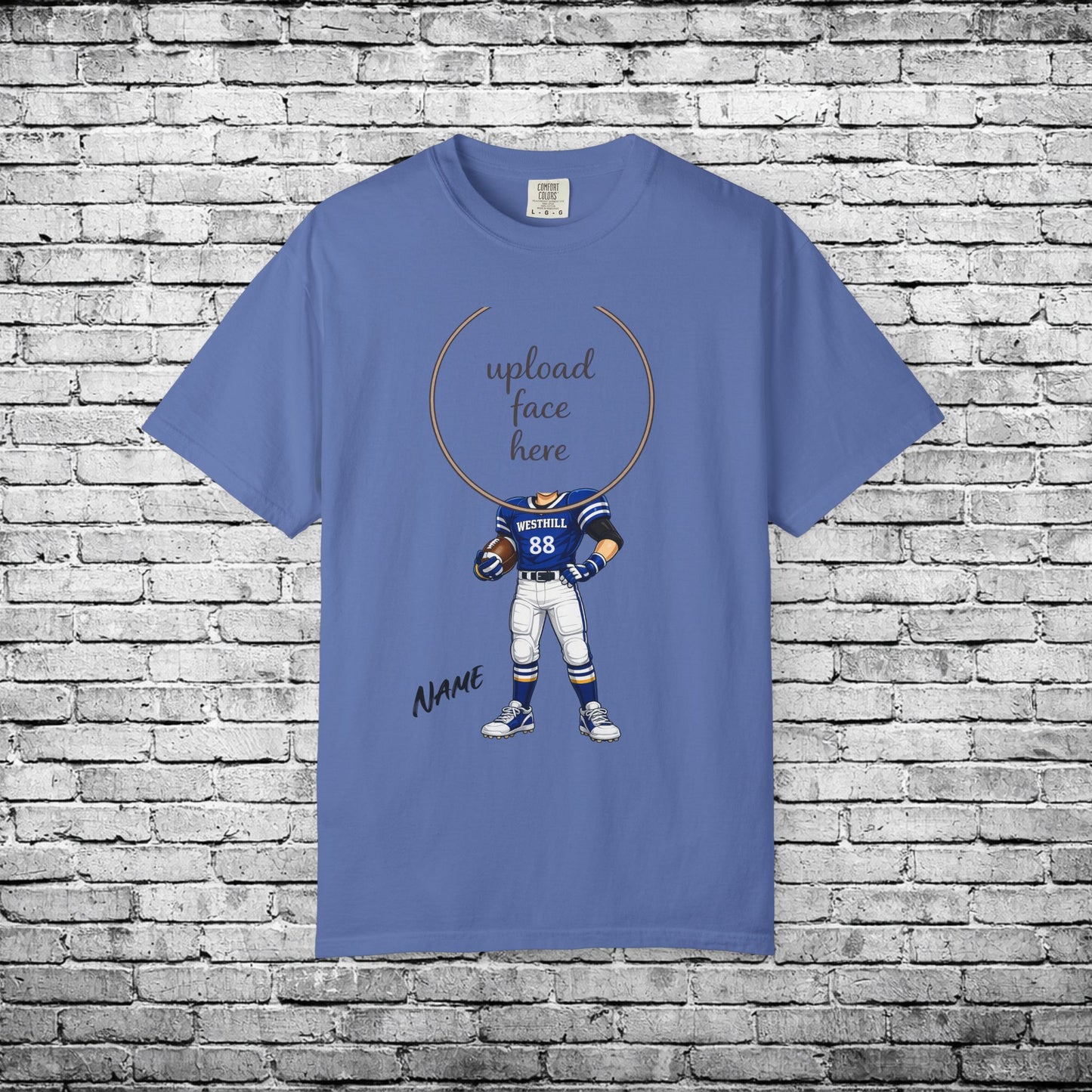 Westhill Football Custom Caricature T - Comfort Colors Brand