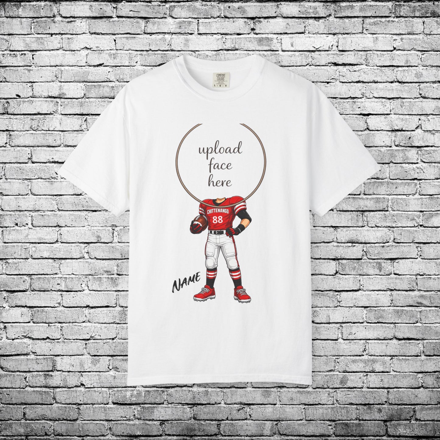 Chittenango Football Custom Caricature T - Comfort Colors Brand