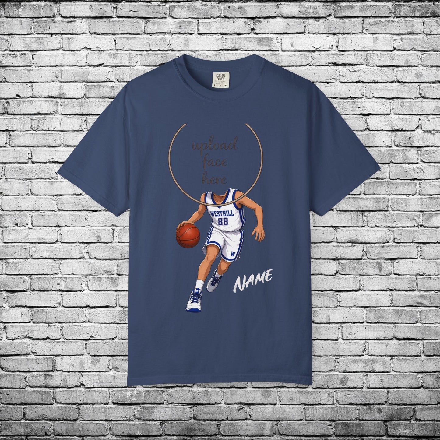 Westhill Basketball Custom Caricature T - Comfort Colors Brand