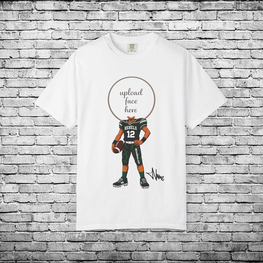 Rebels Football (Dark Skin Tone) - Custom Caricature T - Custom Colors Brand