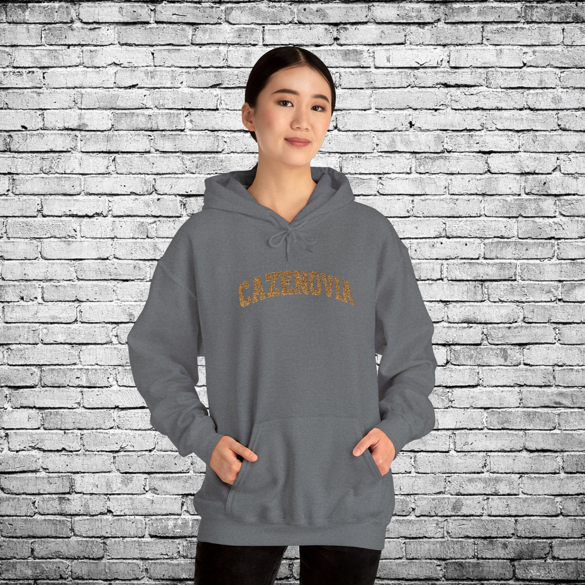 Cazenovia Gold Embroidered Hoodie