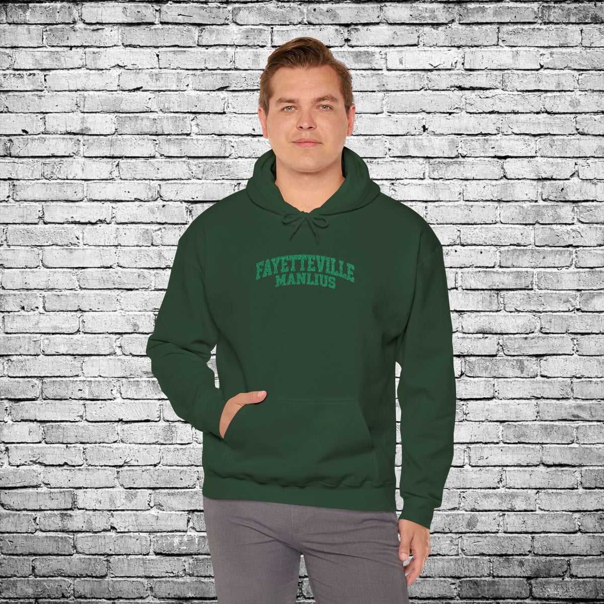 Fayetteville Manlius Green Embroidered Hoodie