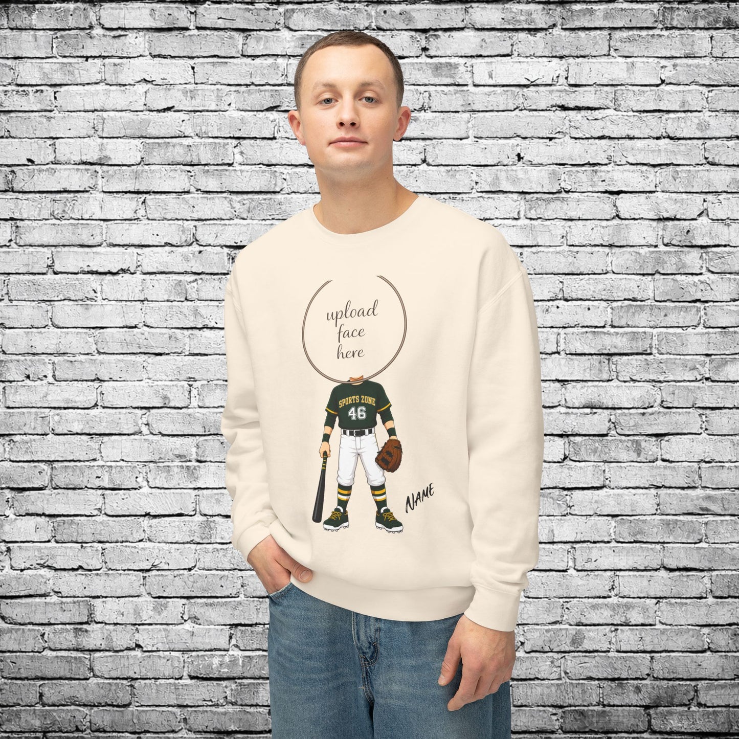 Sports Zone Custom Caricature Crewneck Sweatshirt - Comfort Colors