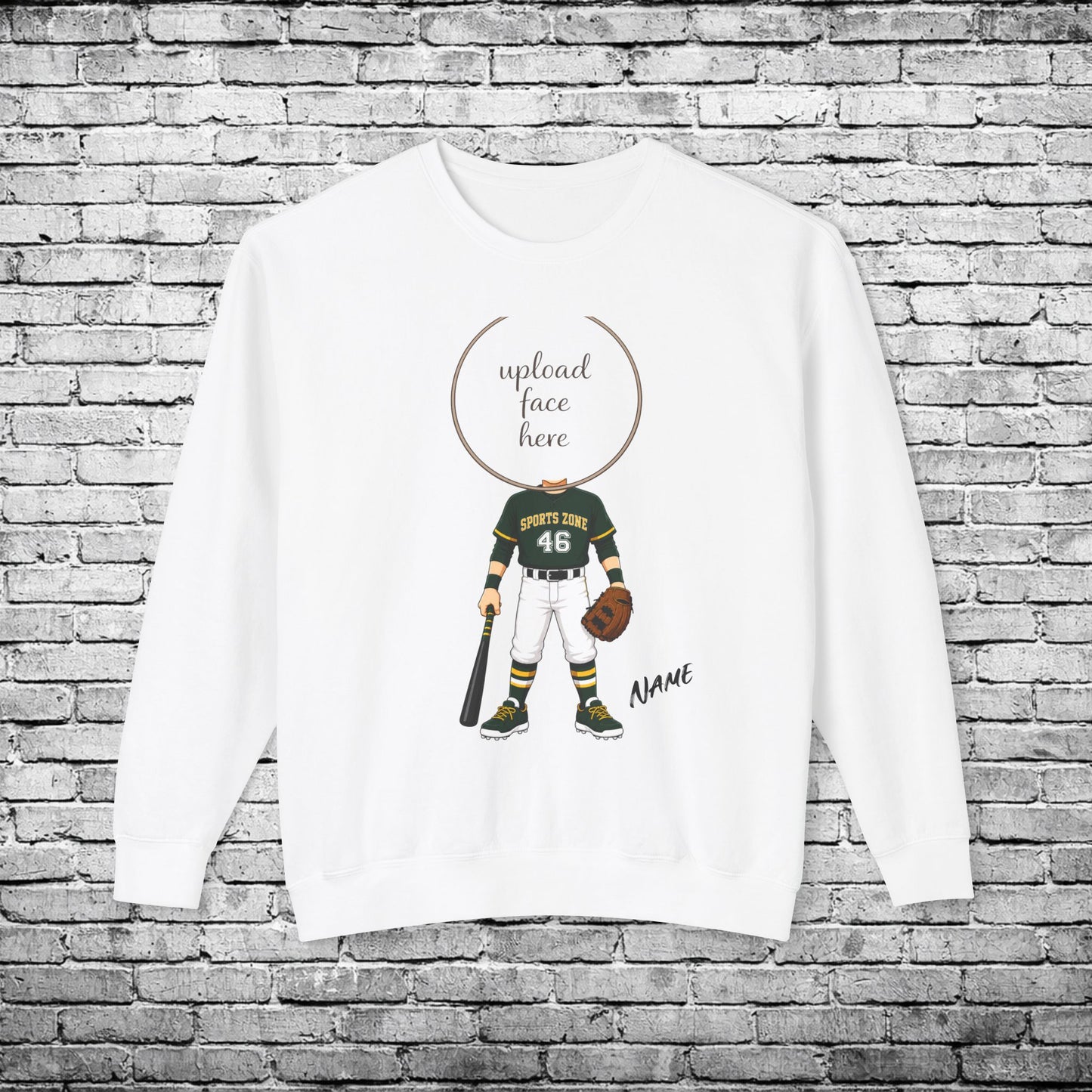 Sports Zone Custom Caricature Crewneck Sweatshirt - Comfort Colors