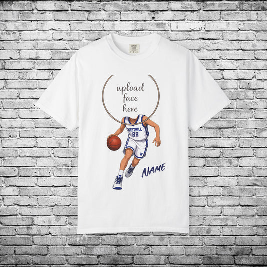 Westhill Basketball Custom Caricature T - Comfort Colors Brand