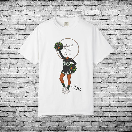 Rebels Cheerleader (Dark Skin Tone) Custom Caricature T - Custom Colors Brand
