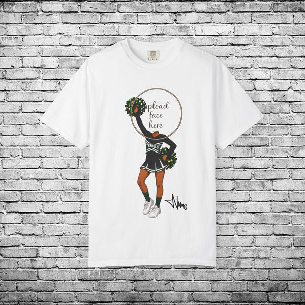 Rebels Cheerleader (Dark Skin Tone) Custom Caricature T - Custom Colors Brand