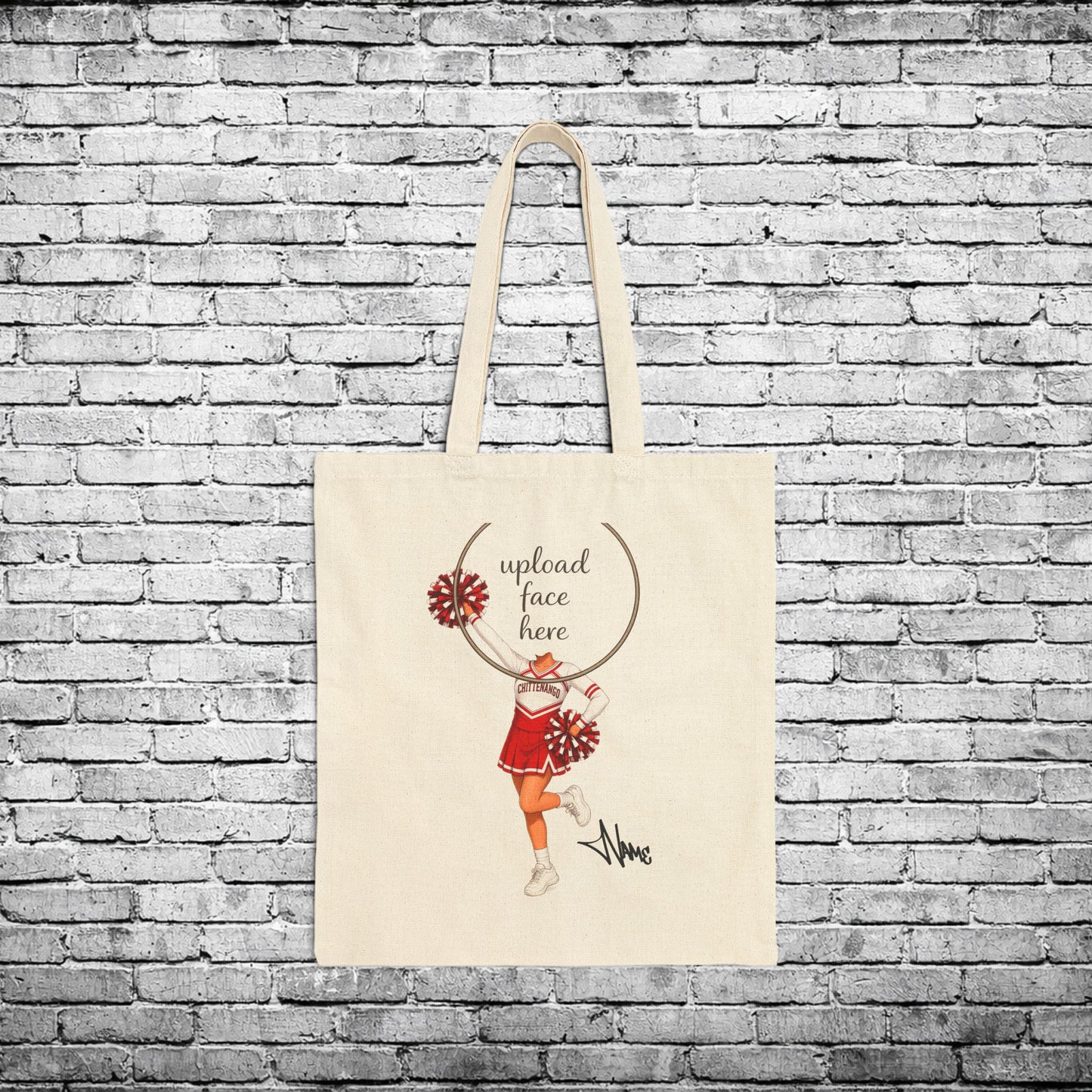 Chittenango Cheerleader Custom Caricature Tote Bag