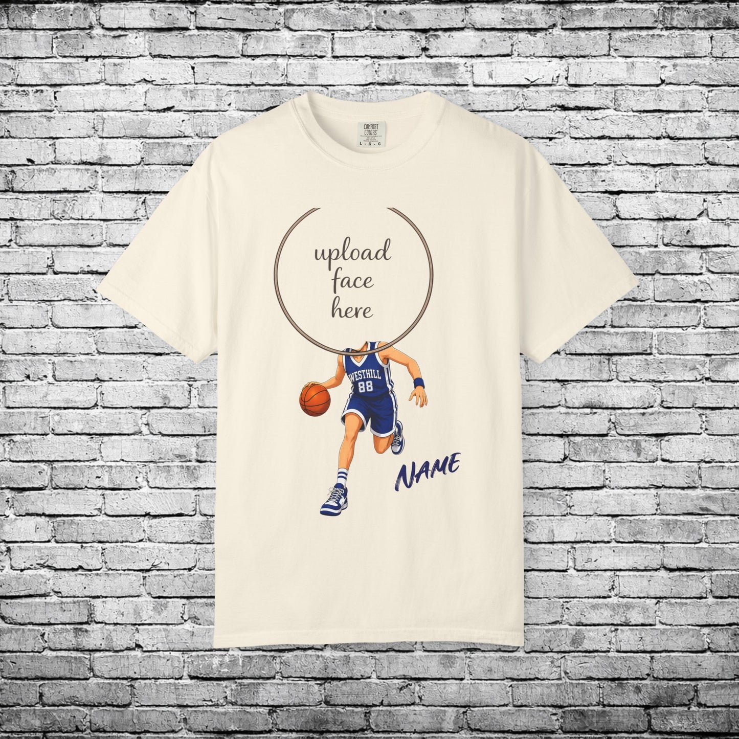 Westhill Basketball (Female) Custom Caricature T - Comfort Colors Brand