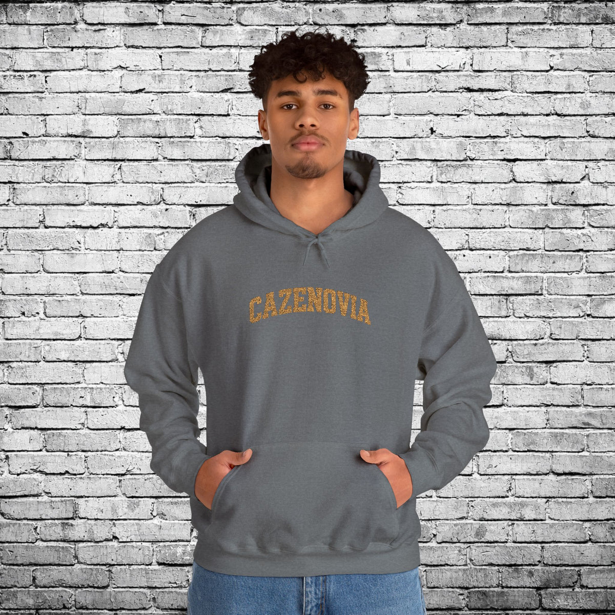 Cazenovia Gold Embroidered Hoodie