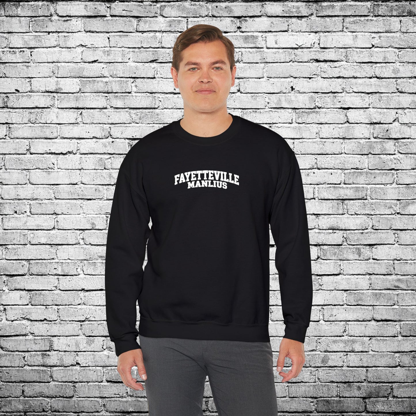 Fayetteville Manlius White Embroidered Sweatshirt