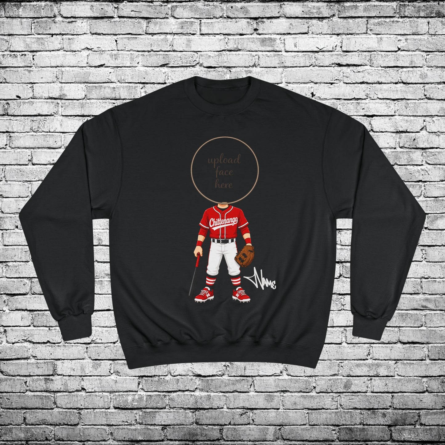 Chittenango Baseball Crewneck Sweatshirt (Light Skin Tone) - Champion Brand
