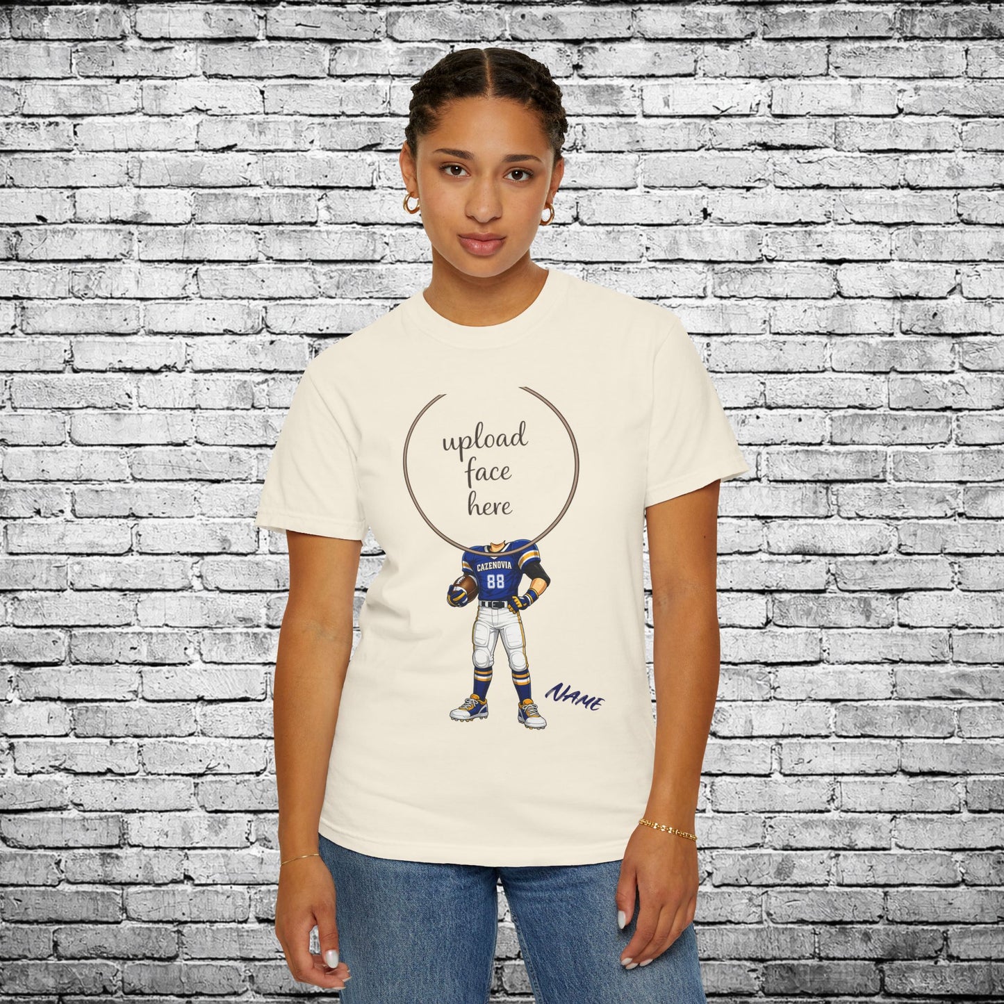 Cazenovia Football Custom Caricature T - Comfort Colors Brand