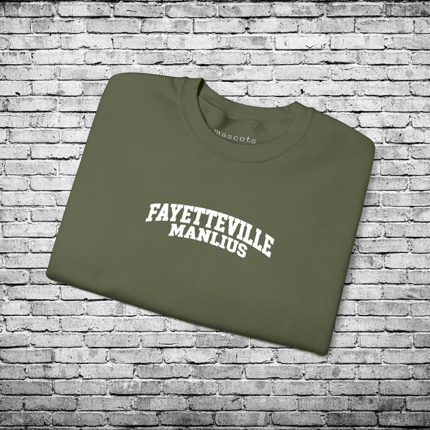 Fayetteville Manlius White Embroidered Sweatshirt