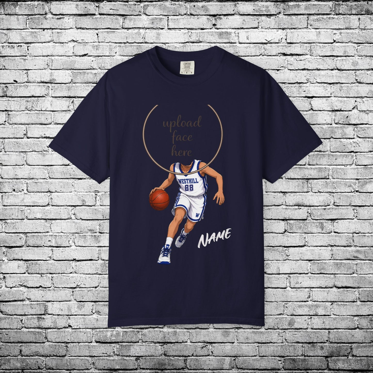 Westhill Basketball Custom Caricature T - Comfort Colors Brand