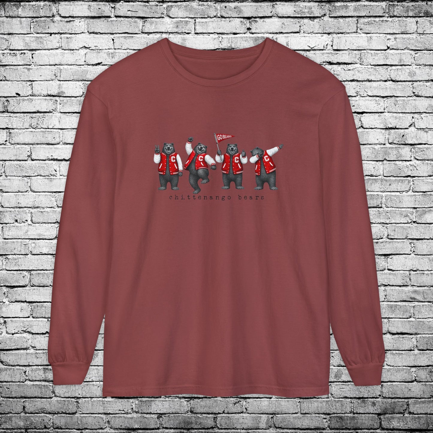 Chittenango Bears Long Sleeve T - Comfort Colors Brand
