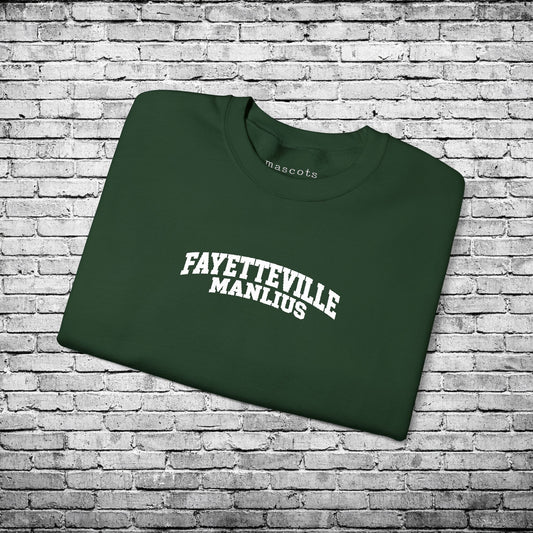 Fayetteville Manlius White Embroidered Sweatshirt