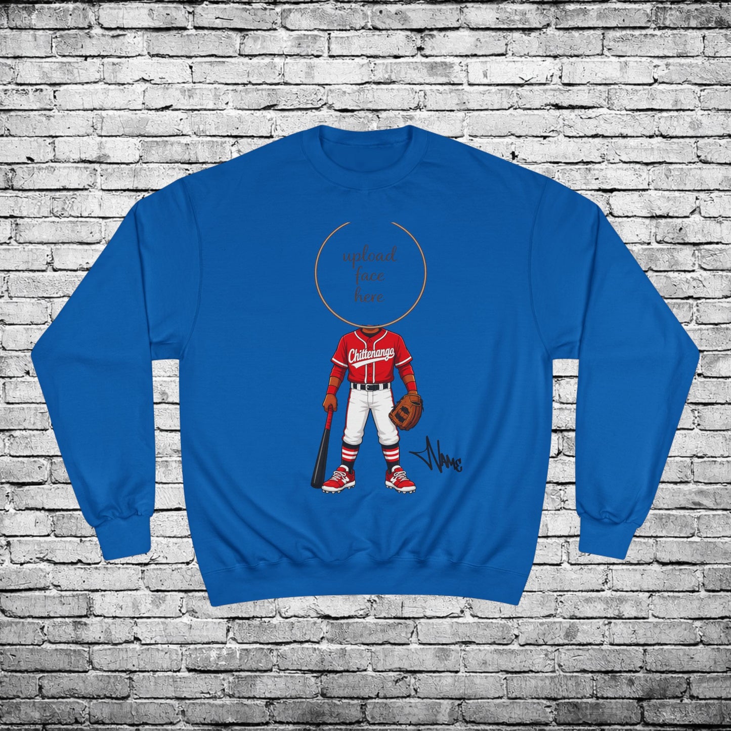 Chittenango Baseball Crewneck Sweatshirt (Dark Skin Tone) - Champion Brand