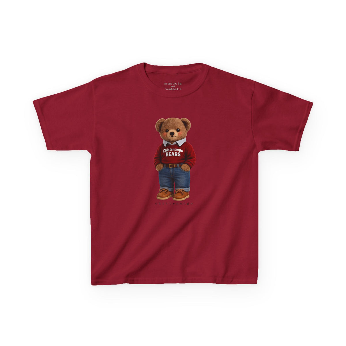 Kids Red Sweater Chittenango Bear T