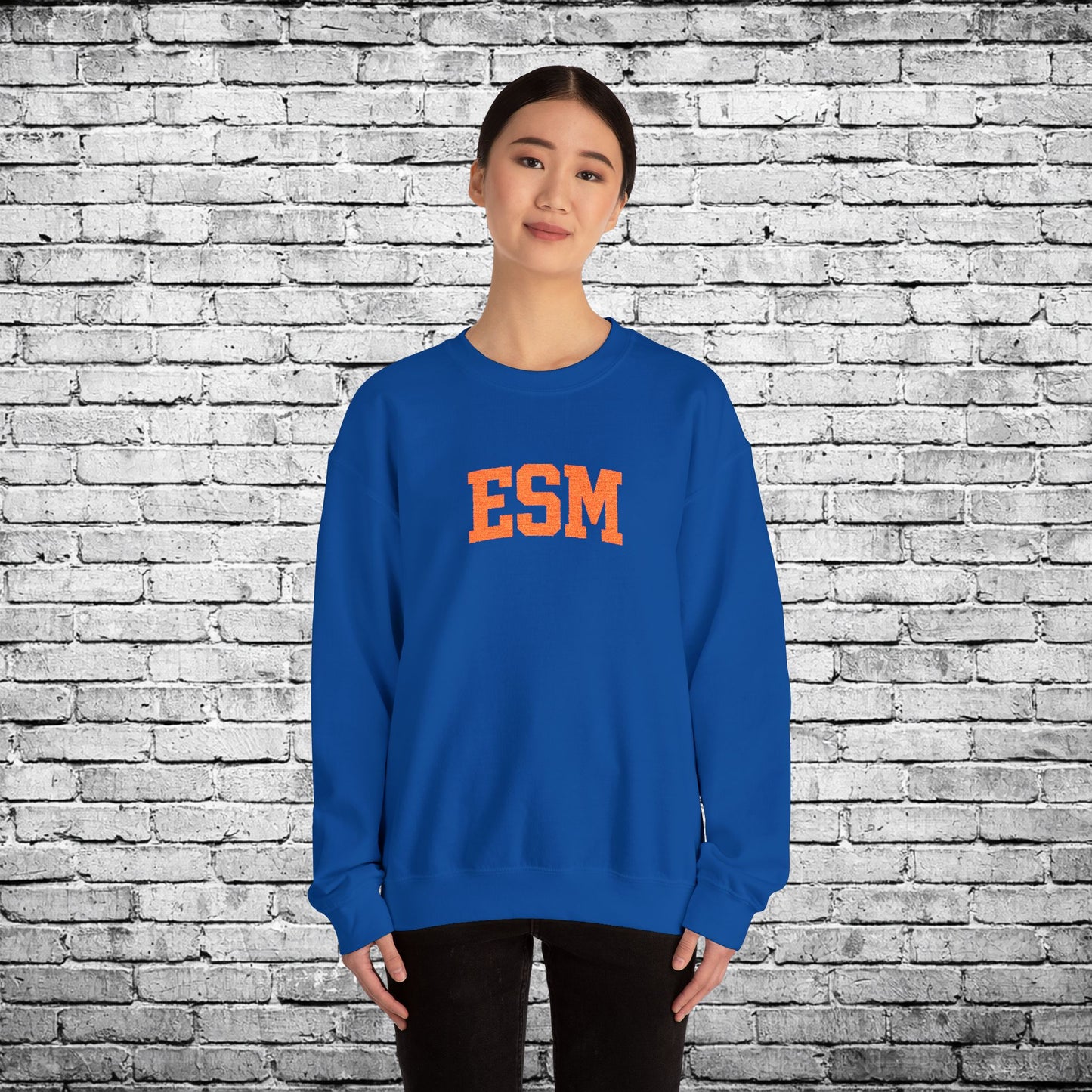ESM Orange Embroidered Sweatshirt