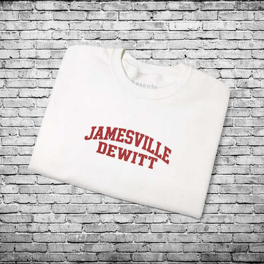 Jamesville Dewitt Red Embroidered Sweatshirt