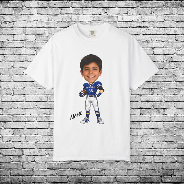 Westhill Football Custom Caricature T - Comfort Colors Brand