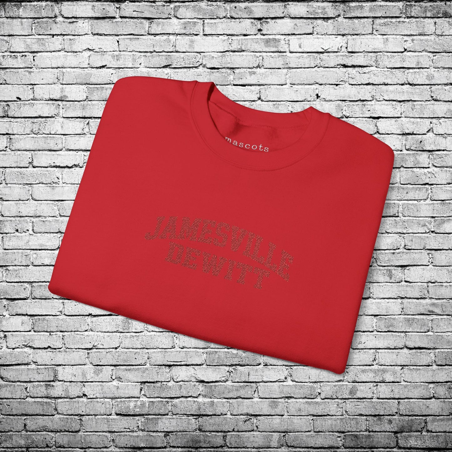 Jamesville Dewitt Red Embroidered Sweatshirt