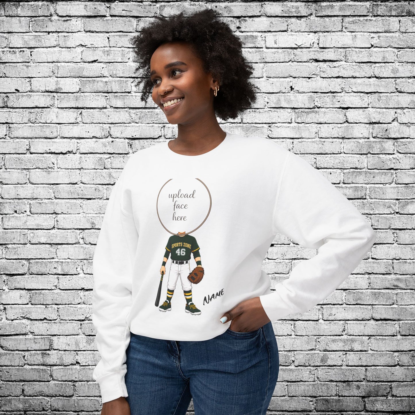 Sports Zone Custom Caricature Crewneck Sweatshirt - Comfort Colors