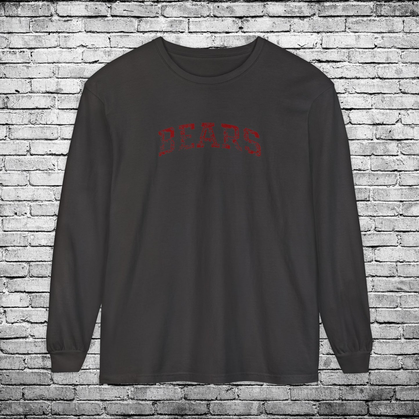 Chittenango Distressed Bears Long Sleeve T - Comfort Colors Brand