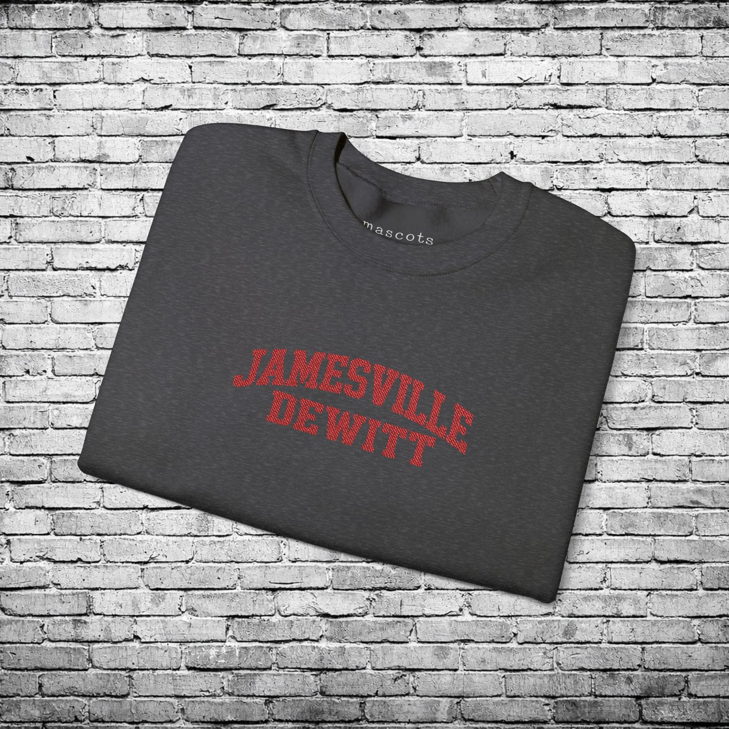 Jamesville Dewitt Red Embroidered Sweatshirt