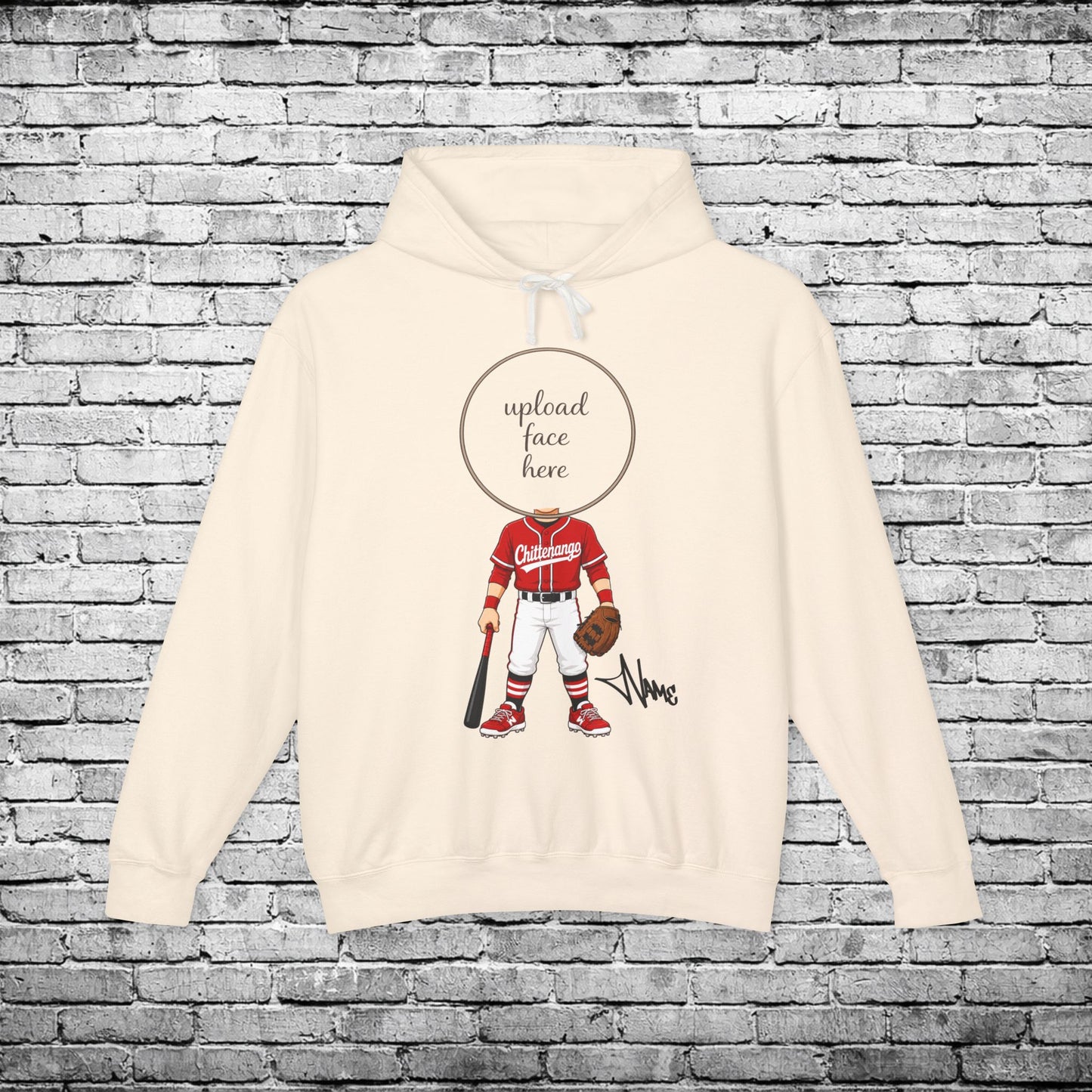 Chittenango Baseball (Light Skin Tone) Custom Caricature Hoodie - Comfort Colors Brand