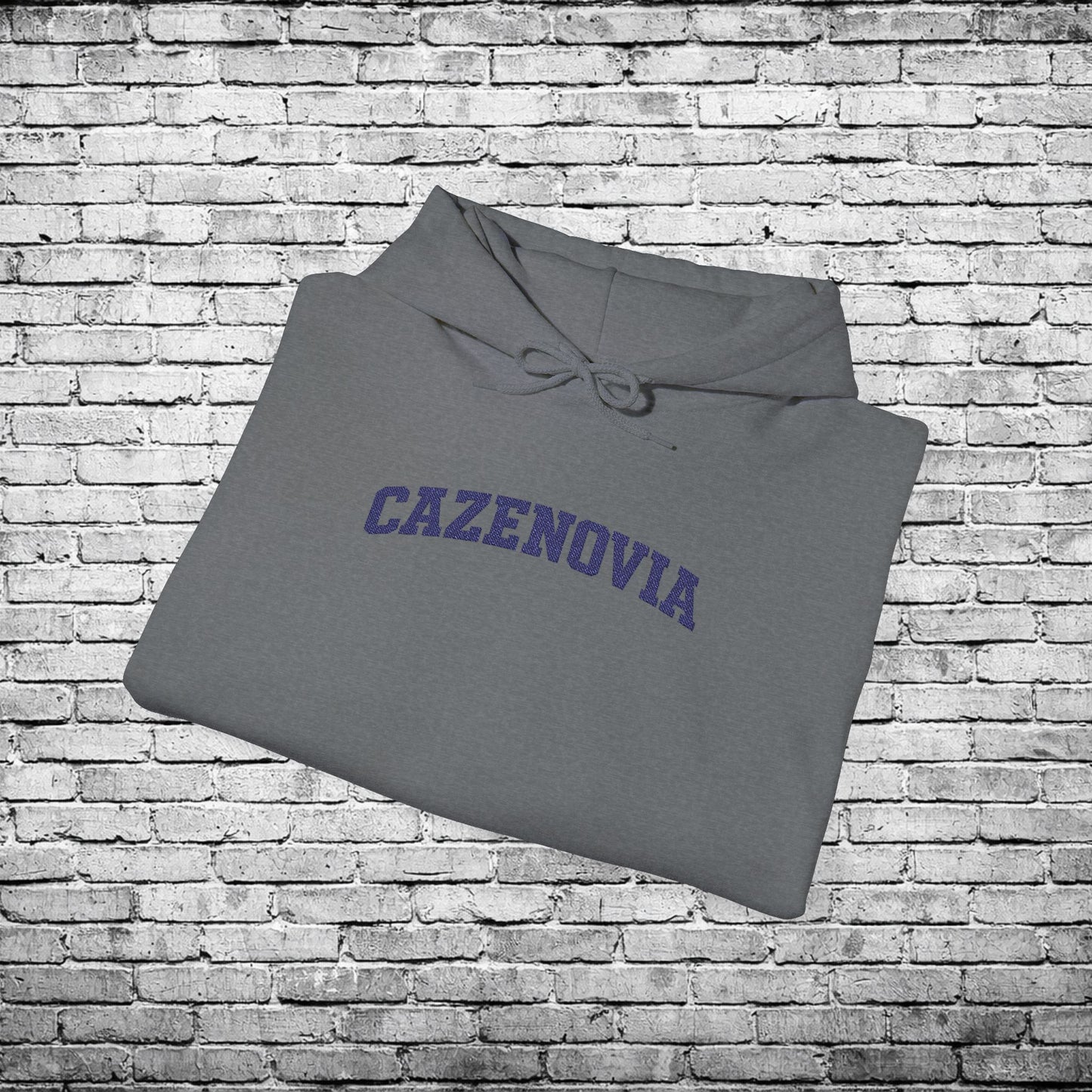 Cazenovia Blue Embroidered Hoodie