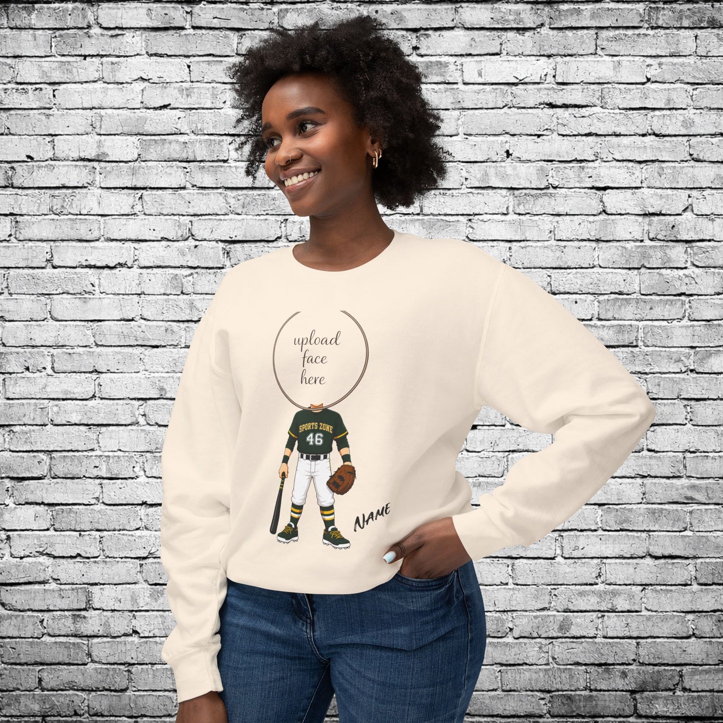 Sports Zone Custom Caricature Crewneck Sweatshirt - Comfort Colors