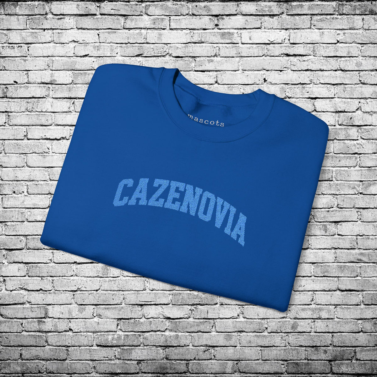 Cazenovia Blue Embroidered Sweatshirt