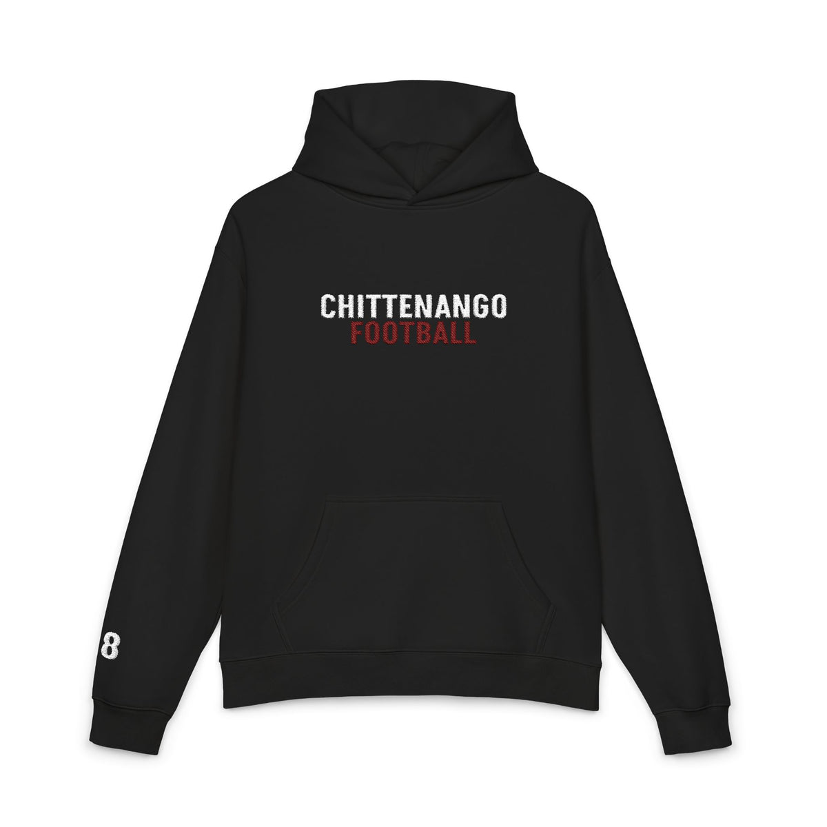 Custom Number Chittenango Football Maroon Embroidery - AS Colour