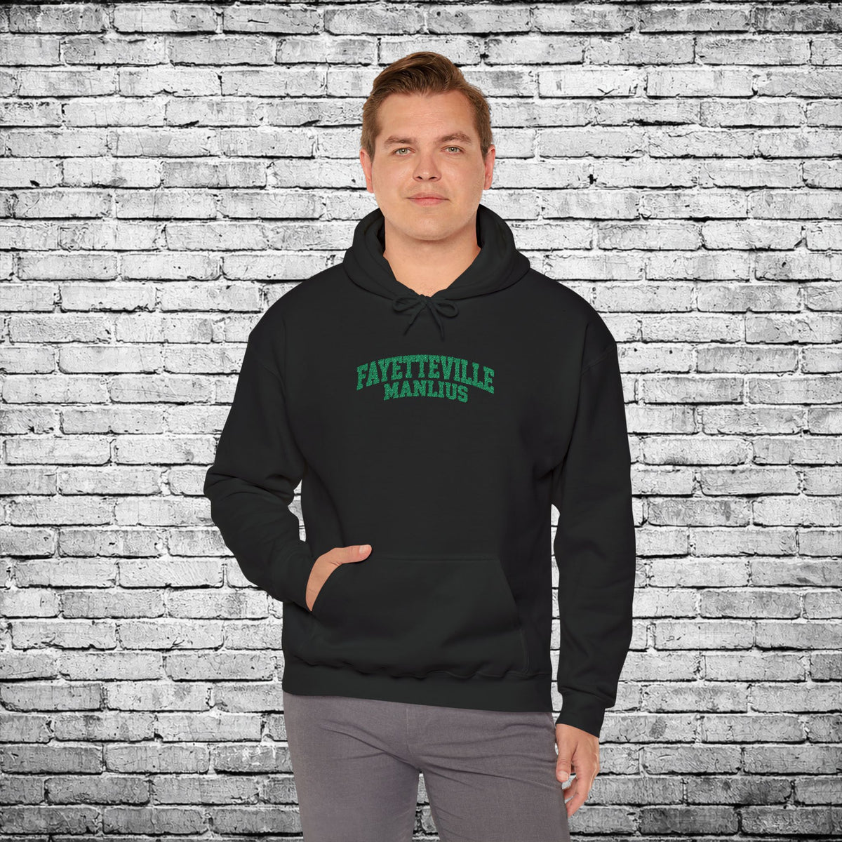 Fayetteville Manlius Green Embroidered Hoodie