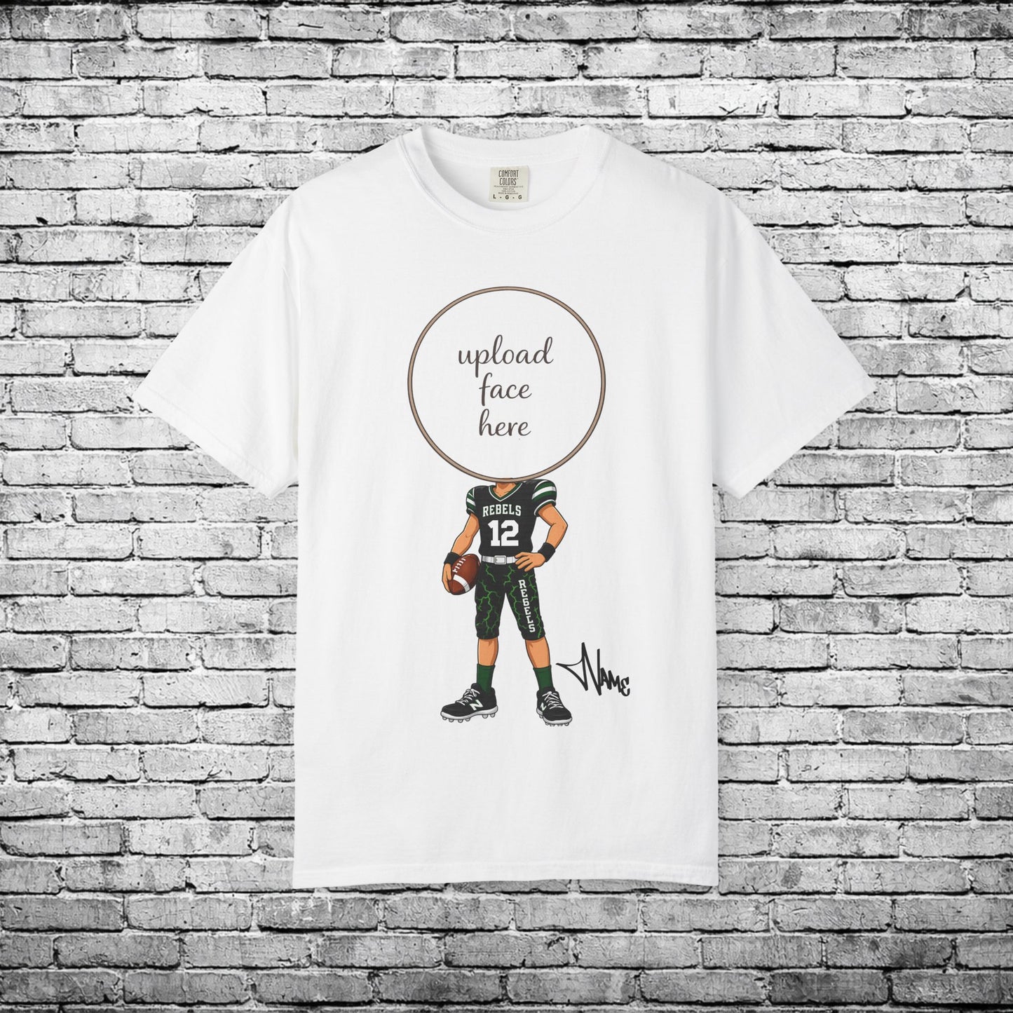 Rebels Football (Light Skin Tone) Custom Caricature T - Custom Colors Brand