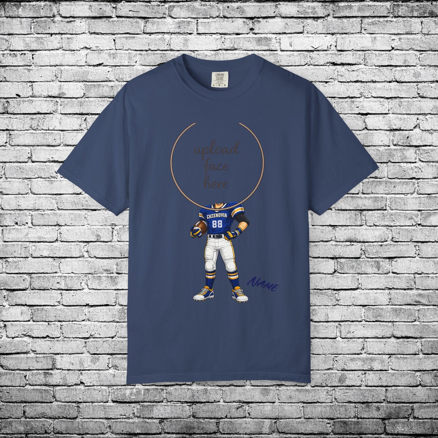 Cazenovia Football Custom Caricature T - Comfort Colors Brand