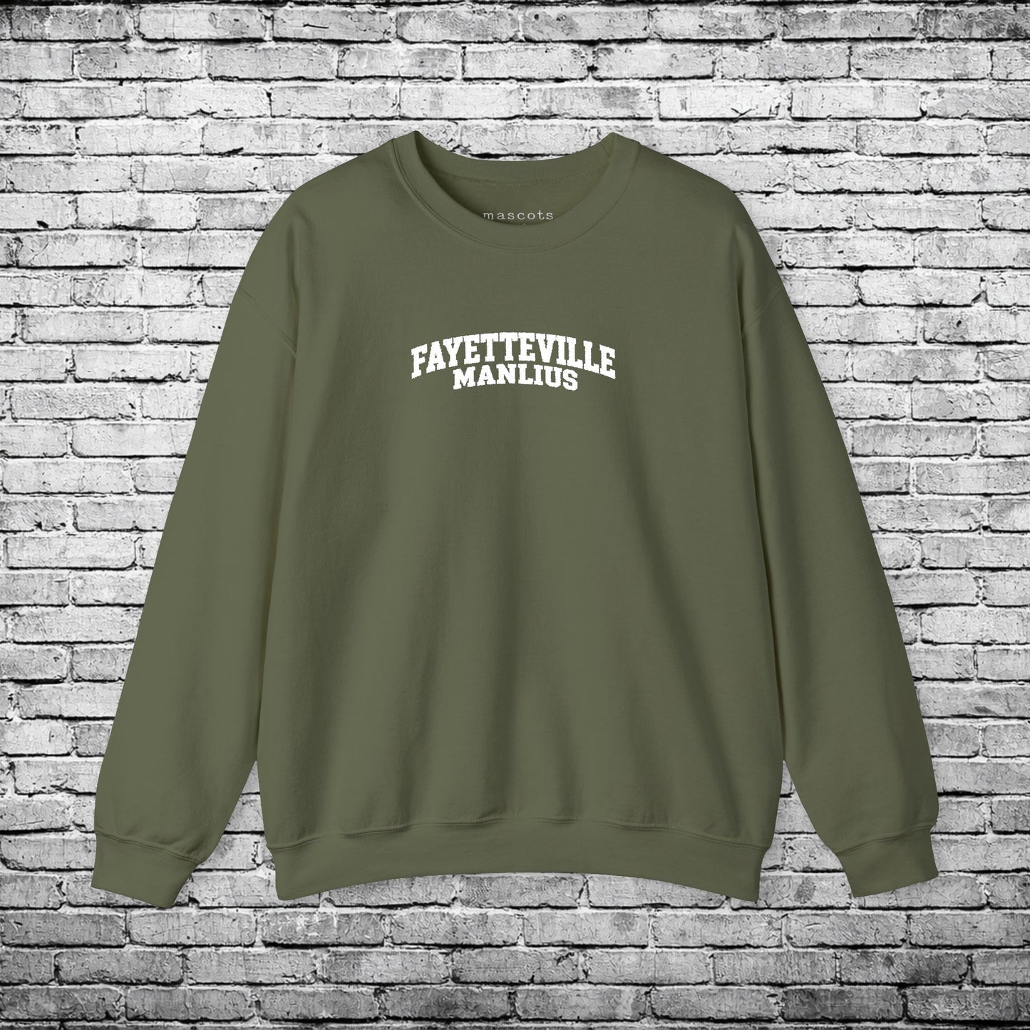 Fayetteville Manlius White Embroidered Sweatshirt