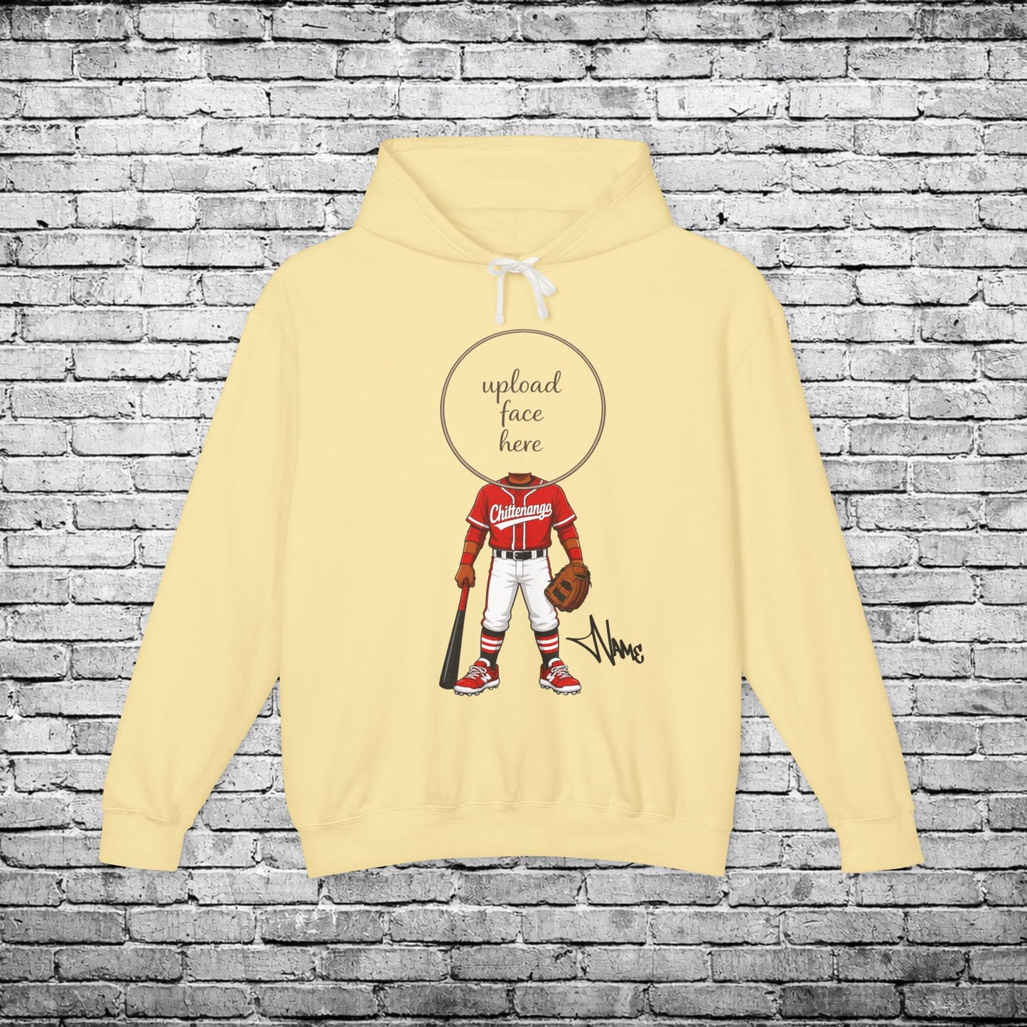 Chittenango Baseball (Dark Skin Tone) Custom Caricature Hoodie - Comfort Colors Brand