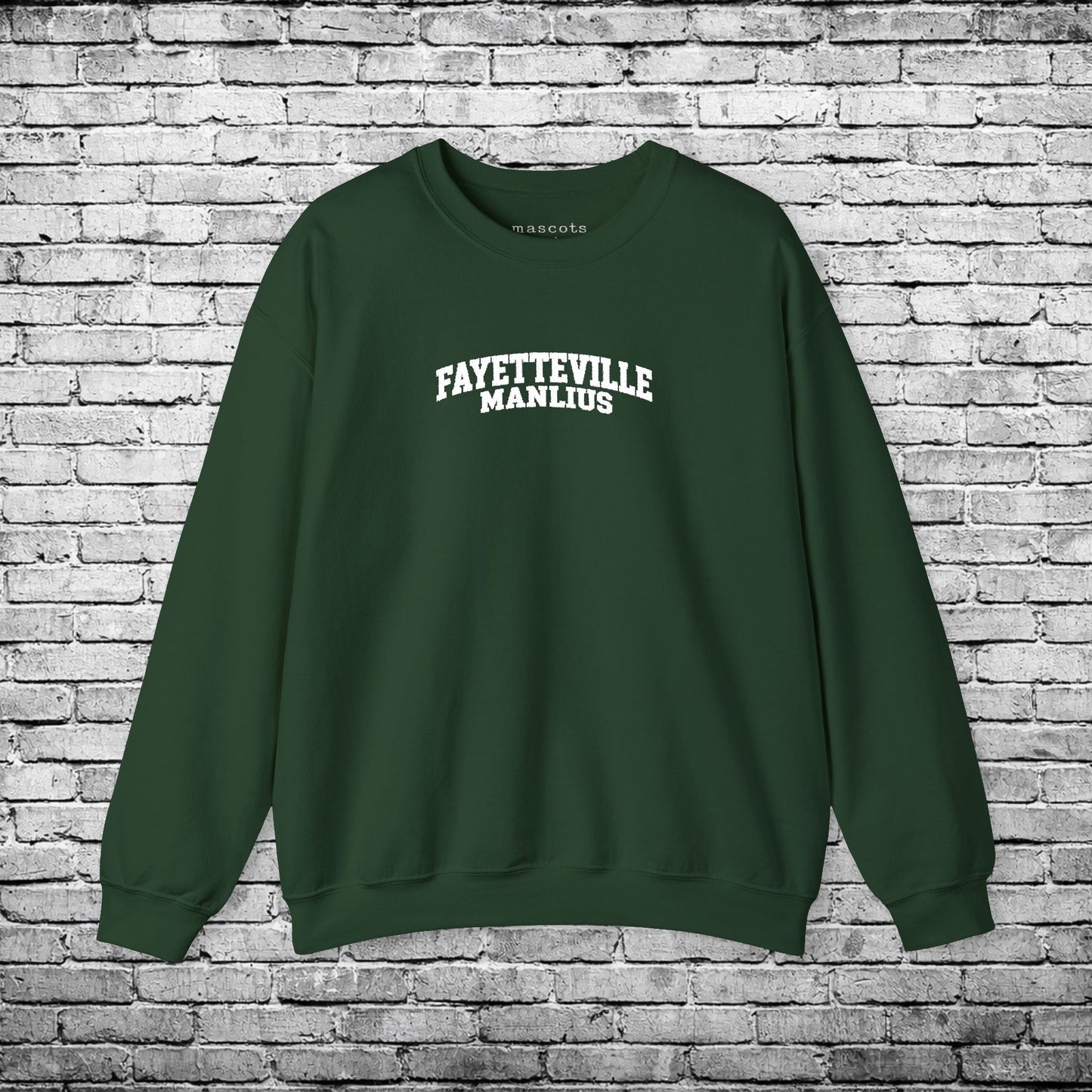 Fayetteville Manlius White Embroidered Sweatshirt
