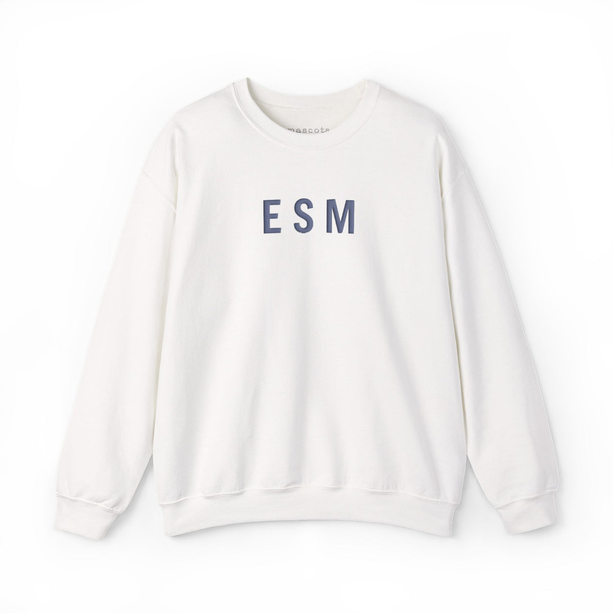 ESM Navy Puff Print Lettering Sweatshirt