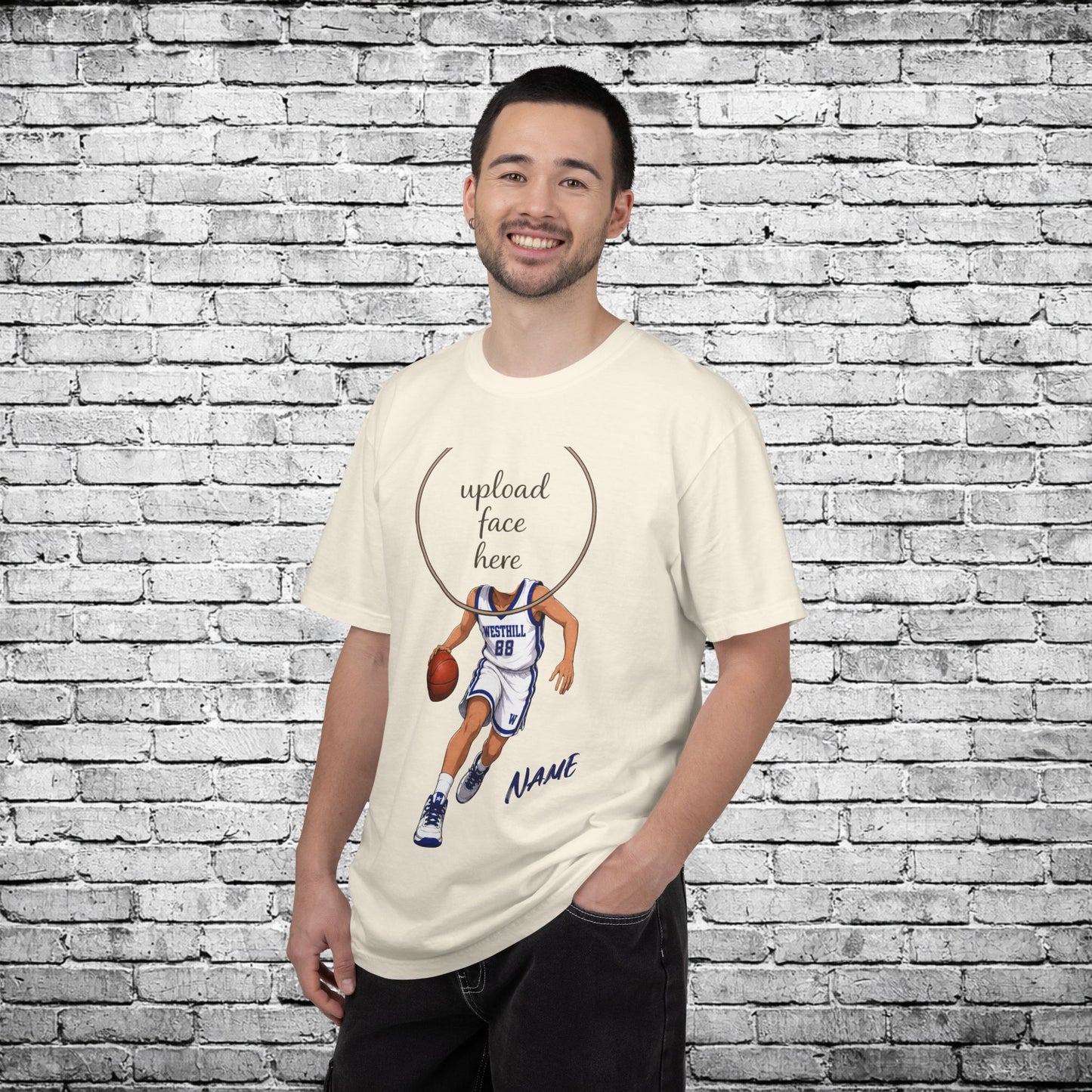 Westhill Basketball Custom Caricature T - Comfort Colors Brand