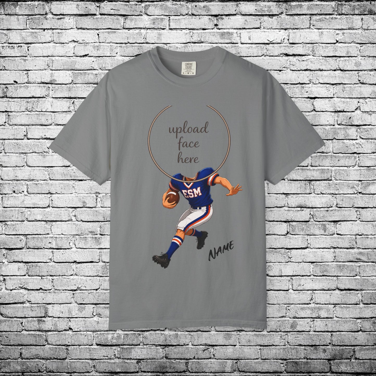 ESM Football Custom Caricature T - Comfort Colors Brand