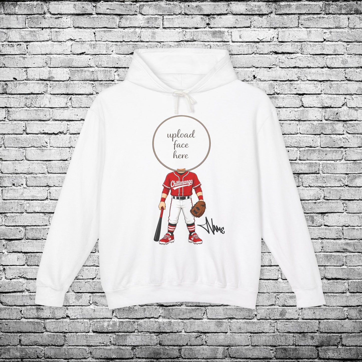 Chittenango Baseball (Light Skin Tone) Custom Caricature Hoodie - Comfort Colors Brand