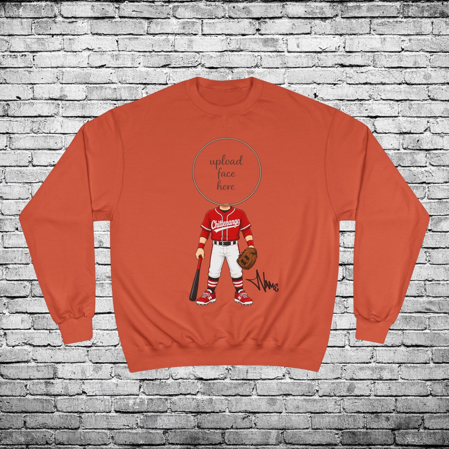 Chittenango Baseball Crewneck Sweatshirt (Light Skin Tone) - Champion Brand