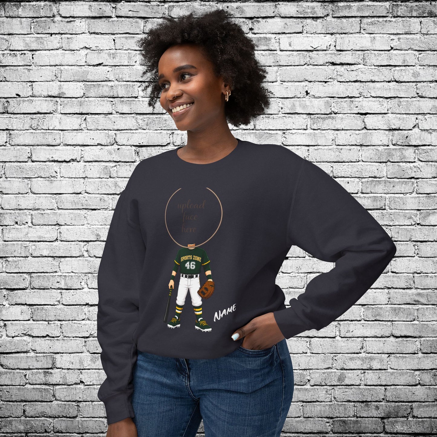 Sports Zone Custom Caricature Crewneck Sweatshirt - Comfort Colors